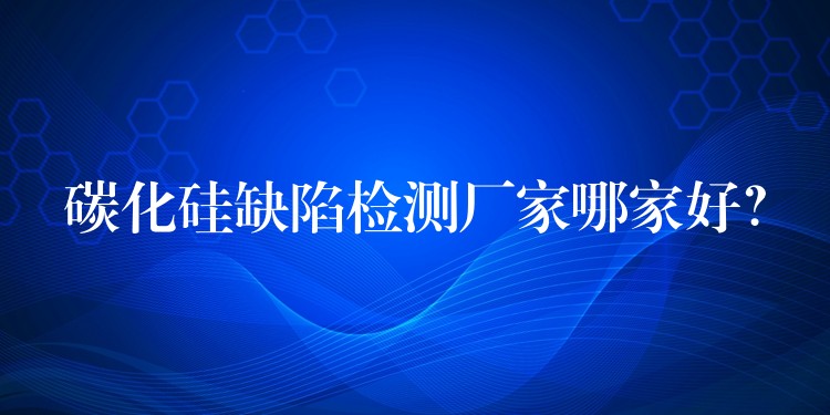 碳化硅缺陷檢測廠家哪家好？