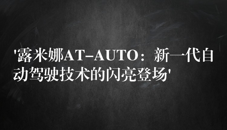 ‘露米娜AT-AUTO：新一代自動駕駛技術的閃亮登場’