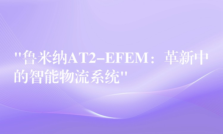 “魯米納AT2-EFEM：革新中的智能物流系統”