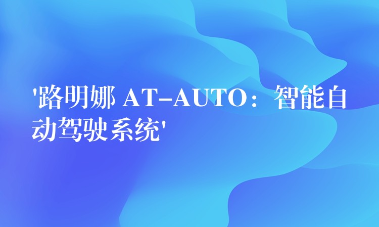 ‘路明娜 AT-AUTO：智能自動駕駛系統(tǒng)’