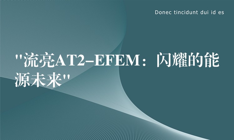 “流亮AT2-EFEM：閃耀的能源未來”