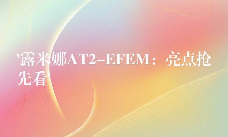 ‘露米娜AT2-EFEM：亮點(diǎn)搶先看’