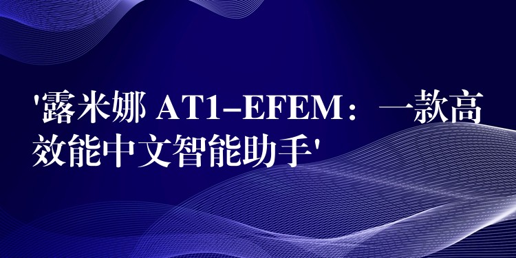 ‘露米娜 AT1-EFEM：一款高效能中文智能助手’