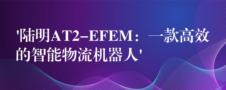 ‘陸明AT2-EFEM：一款高效的智能物流機器人’