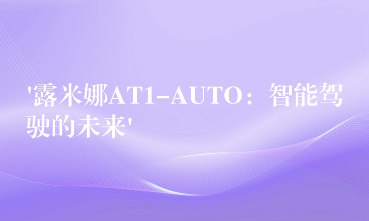 ‘露米娜AT1-AUTO：智能駕駛的未來’