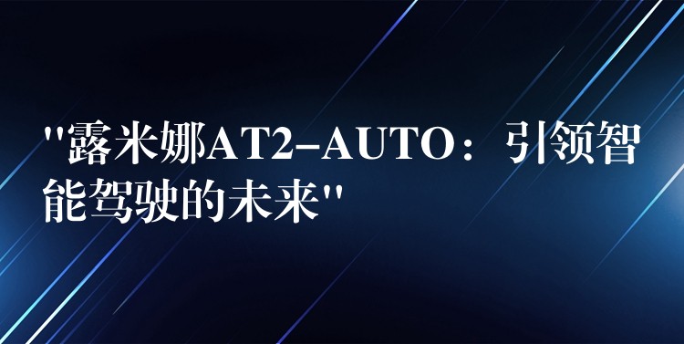 “露米娜AT2-AUTO：引領智能駕駛的未來”