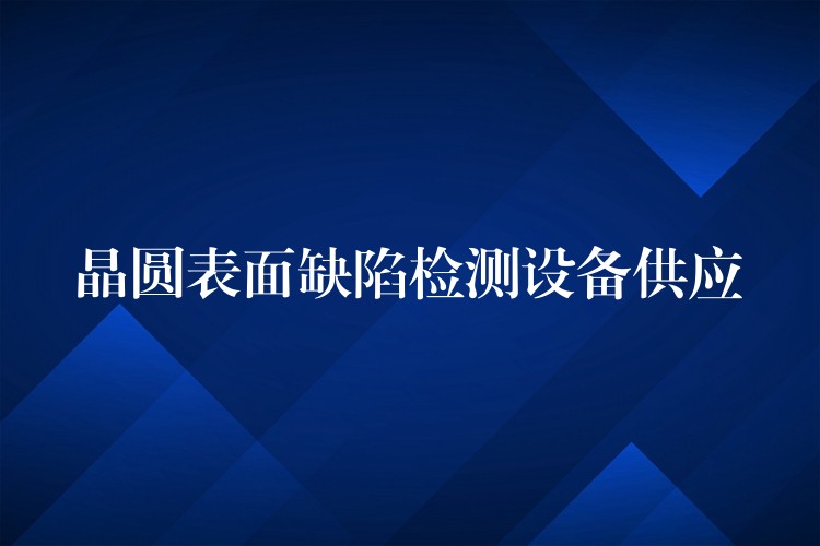 晶圓表面缺陷檢測設備供應