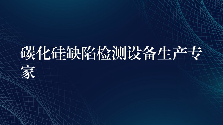 碳化硅缺陷檢測設備生產專家