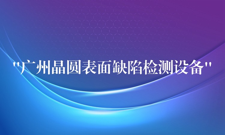 “廣州晶圓表面缺陷檢測設(shè)備”